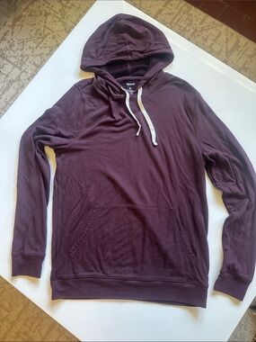 Sonoma Men's Hooded Pullover in Dark Wine